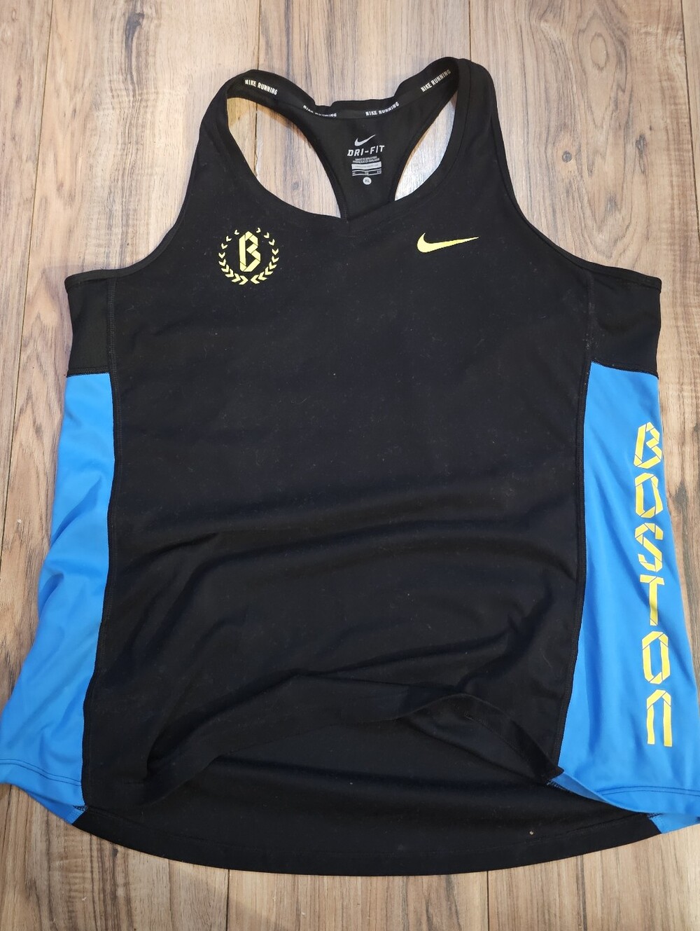 Nike Running Dri-FIT Boston Marathon Women's Racerback Tank Top.Design Details